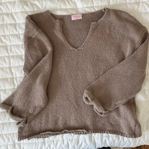 Pink Lily Autumn In The Air Sweater Brown - Medium - Picture 2 of 8